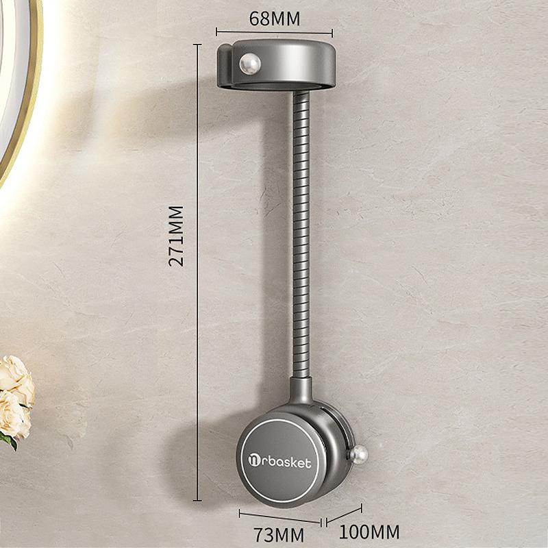 Suction Cup Lazy Hair Dryer Curling Wand Storage Rack Bathroom Toilet Punch-Free Bracket Straight Hair Storage Hair Dryer Rack