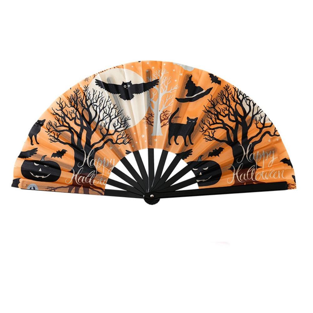 Durable Halloween Folding Fan 33cm Rave Dance Fan Kung Fu Folding Fan Halloween Party