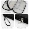 Double Layer Digital Storage Pouch Waterproof Travel Data Cable Storage Bag Solid Color Headphone Hard Disk Organizer