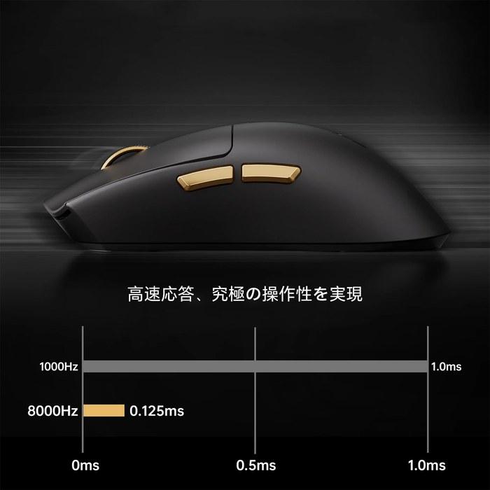 OUSEITECH x MCHOSE K7 Ultra Gaming Mouse – 59g – Wireless Charging Dock – 42000 DPI – 8K Support – White Silver