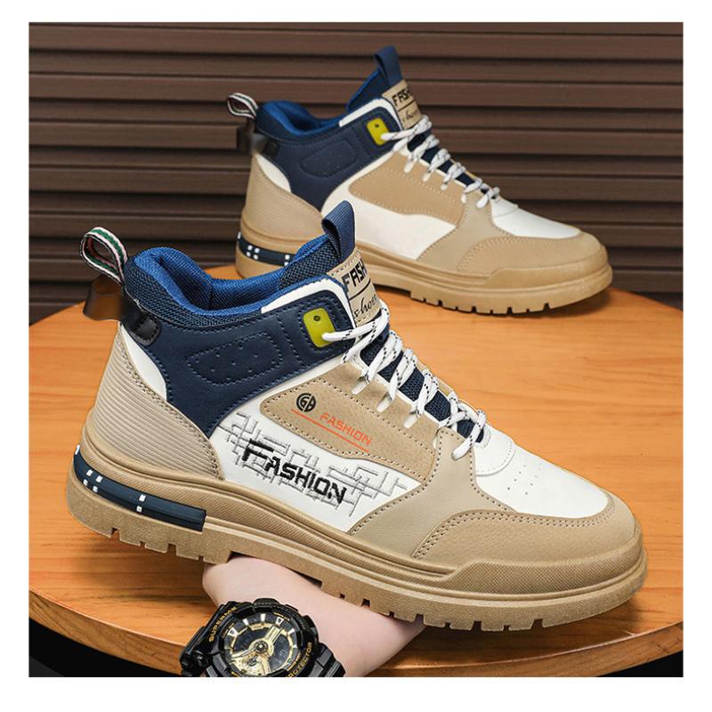 Autumn New Fashionable Men Shoes Thick soled Casual Sneakers Male Walking fashion Vulcanized Shoes Outdoor nonslip comfort shoes
