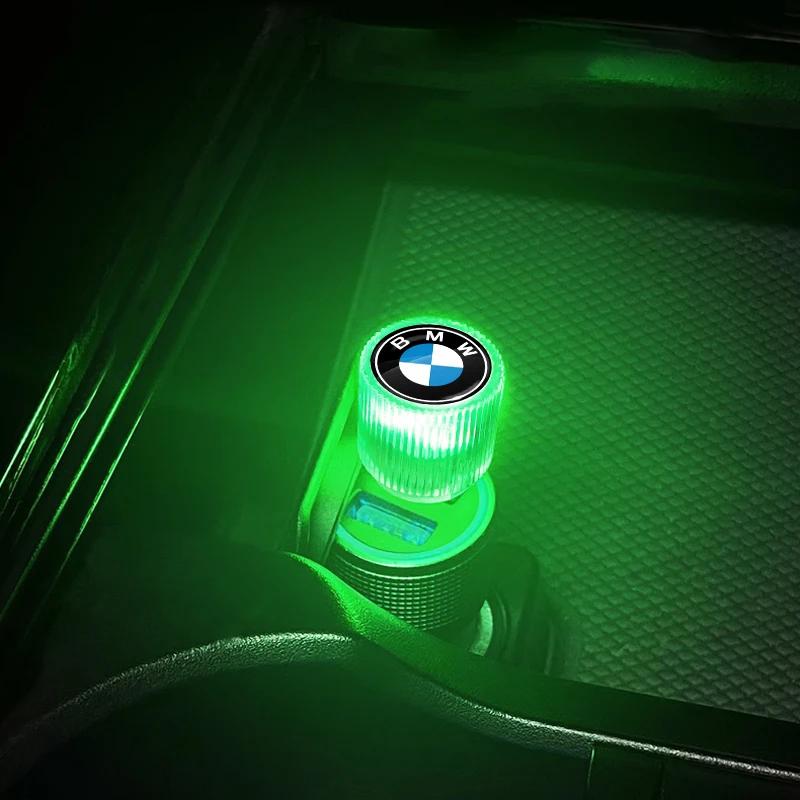 1 pièce USB Lumière LED de Voiture Auto Lumière d'Ambiance Intérieure Emblème de Voiture Pour Bmw M3 M4 M5 M6 F20 F30 G20 F31 F11 X3 F25 X4 I3 Série 1 3 5