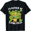Mademark X Teenage Mutant Ninja Turtles - I'd Rather Be Eating Pizza TMNT T-Shirt