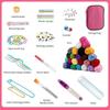 Y5JC Crochet with Yarn Set Crochet Accessories Include Ergonomic Hook Knitting Needle