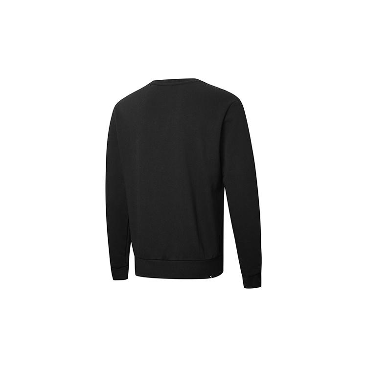 PUMA Embroidered Logo Sports Pullover Round Neck Black Men's 590321-01