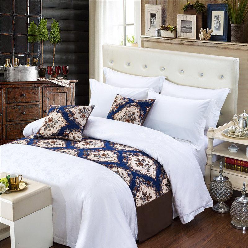 

Высококлассный отель Китайский стиль Полотенце на изножье кровати Богемный стиль Полосатый Свадебный флаг для кровати Украшение для спальни Бегунок для кровати bed runner 50 * 180cm