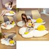 Adorable Egg-shaped Plush Cushion For Home Decor Soft And Cozy Large Size Floor Mat