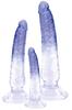 Crystal - Set of 3 Training Anal Dildos, 3 Sizes, Blue