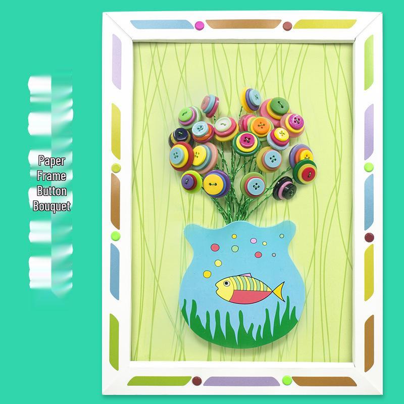 Kids' DIY Pipe Cleaner Flower Bouquet Kit - Ideal for Kindergarten Crafts & Holiday Gifts