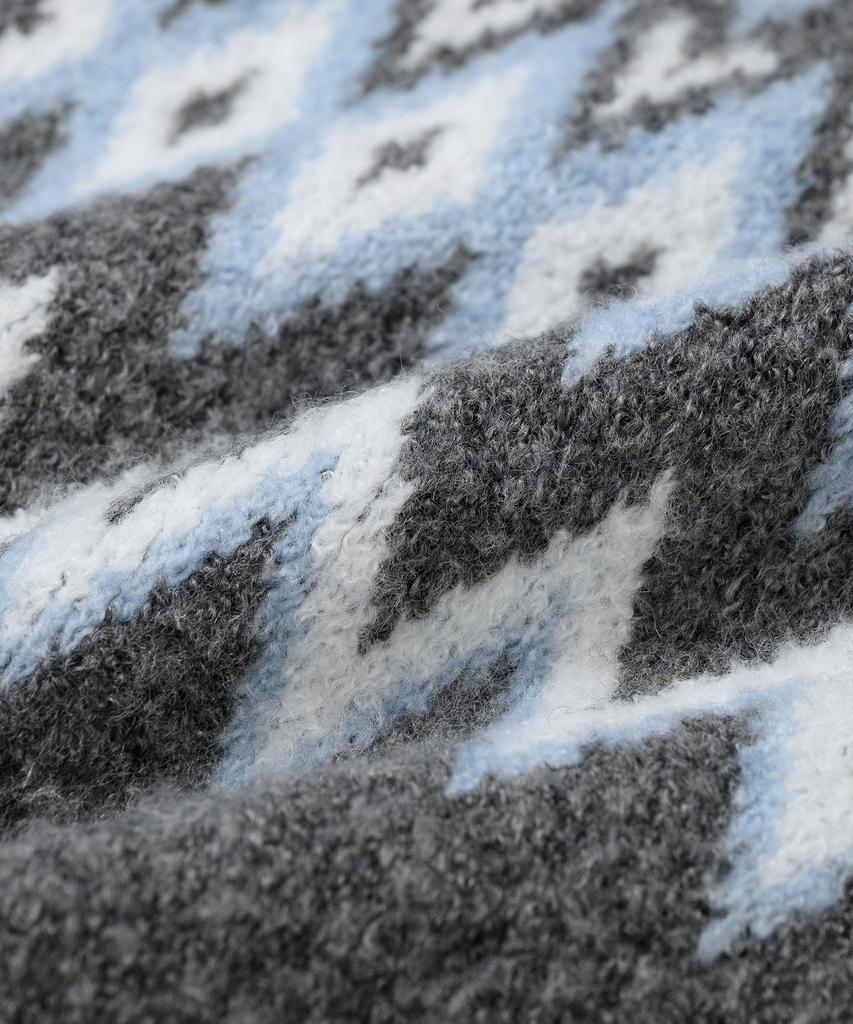 LEFTSEOUL Nordic Pattern Pullover [Gray]
