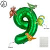 6pcs Dinosaur Theme Balloon Dinosaur birthday Balloon Number Balloon set birthday decor Dinosaur birthday party decoration