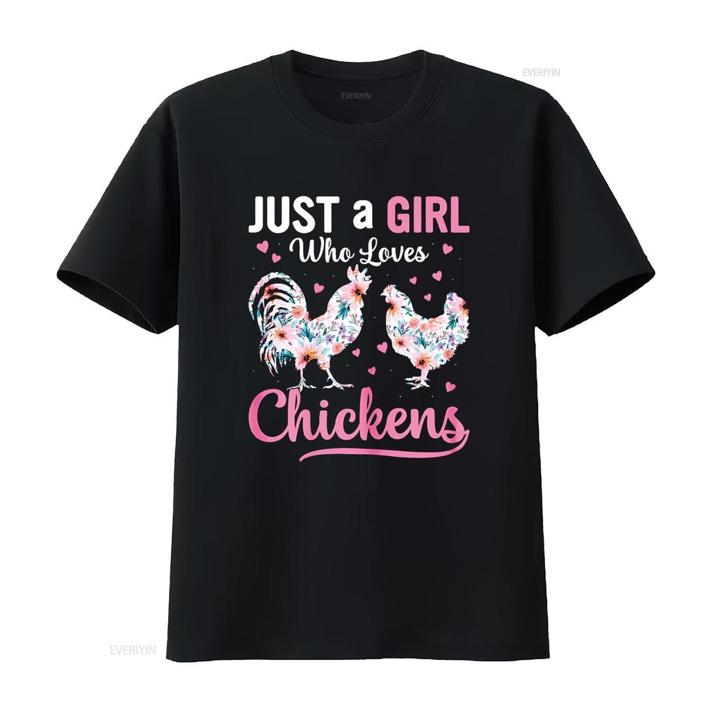 Just A Girl Who Loves Chickens Cute Chicken Lady Women T Shirt Vintage Washed Soft Unisex Top For Everyday Wear Stylish