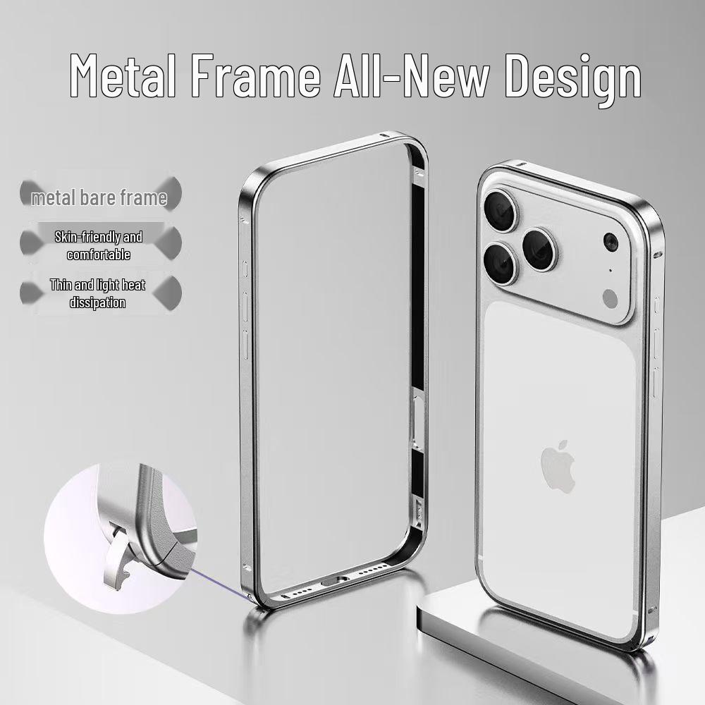 Seahorse Buckle Anti-Fingerprint Aluminum Frame iPhone 16/17 Protective Case