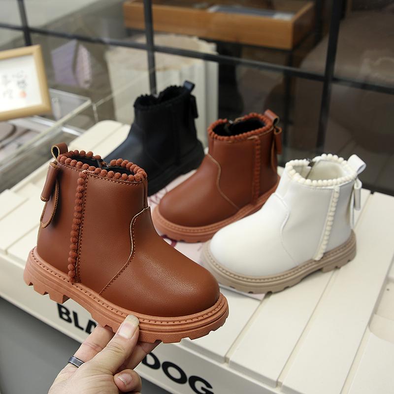 Baby Girls Snow Boots Autumn Winter Children Bow Princess Shoes Outdoor Kids Casual Ankle Boots Anti-slip Soft Sole Infant Shoes