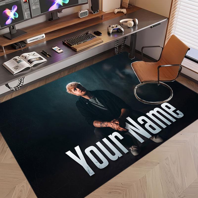 Custom Name Crystal Velvet Rug,Alex Warren Comfortable Anti Slip Floor Mat For Room Decoration