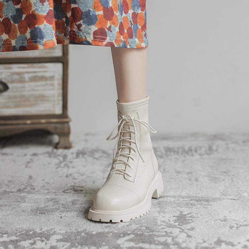 Martin boots women's boots children's locomotive platform women's boots autumn and winter single boots thin short boots women's breathable non-slip