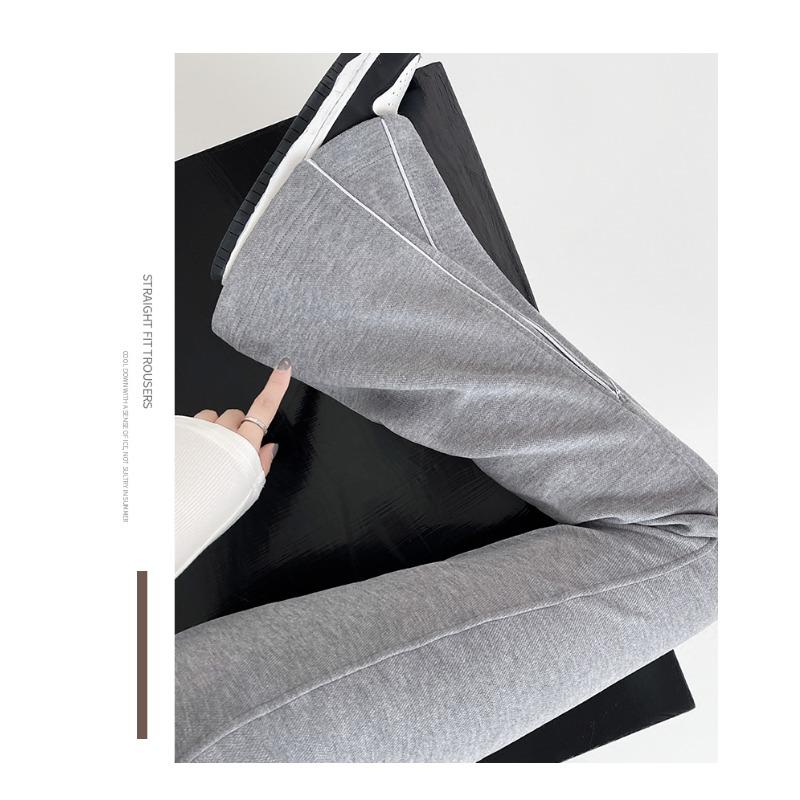 Jesienna Moda Damska Rozszerzane Długie Spodnie 2024 Nowe Elastyczne z Wysokim Stanem Casualowe Dopasowane Spodnie na Zamek Damskie Jednokolorowe Eleganckie Spodnie 2387