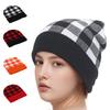 Chapeau en laine à carreaux populaire en Europe et en Amérique, automne et hiver, à bord, chaud, coupe-vent, tricoté, simple