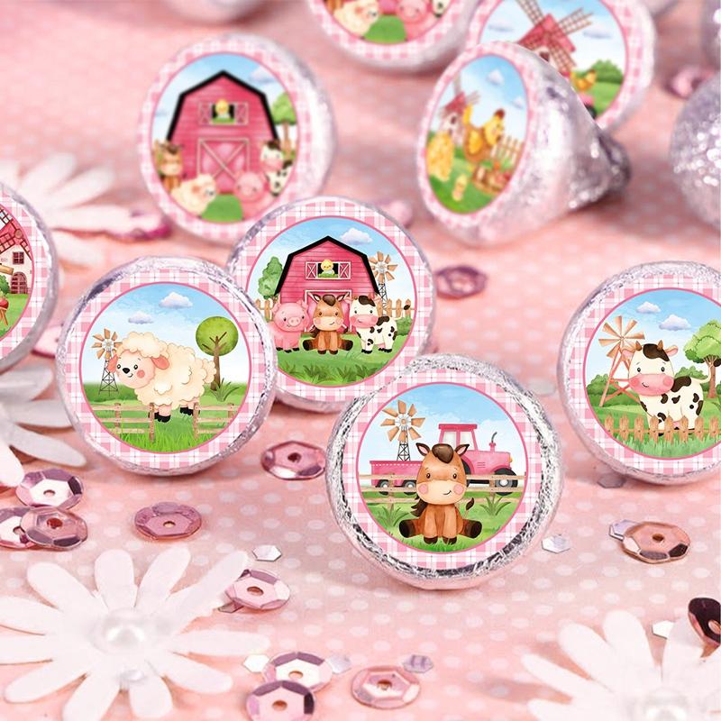 Farm Theme Animal Sticker Farmhouse Farm Birthday Party Decoration Kids Wedding Birthday Party Supplies Favors Baby Shower Decor