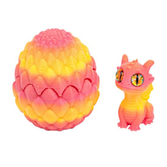 

3D Printed Dragon Egg Figurine Mini Dragon Egg Statue Miniature Dragon оранжевый