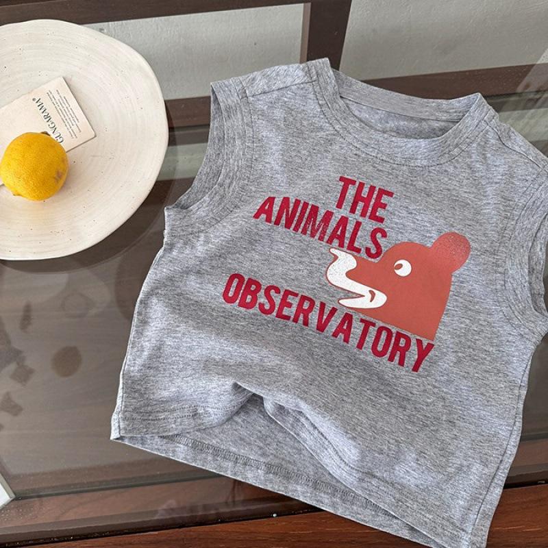 

Детский летний жилет без рукавов из хлопка с мультяшным принтом 130cm