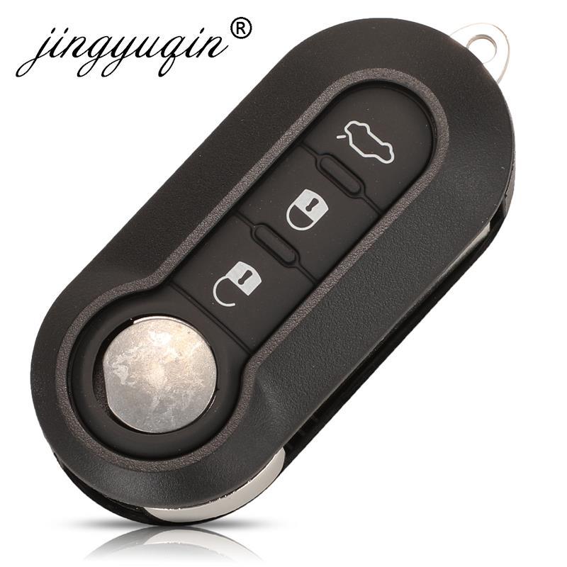 Jingyuqin 2/3 Buttons Delphi BSI /Marelli 434Mhz ID46 Car Remote Key For Abarth 500 595 500 124 695 5CC 71752289 6000628973