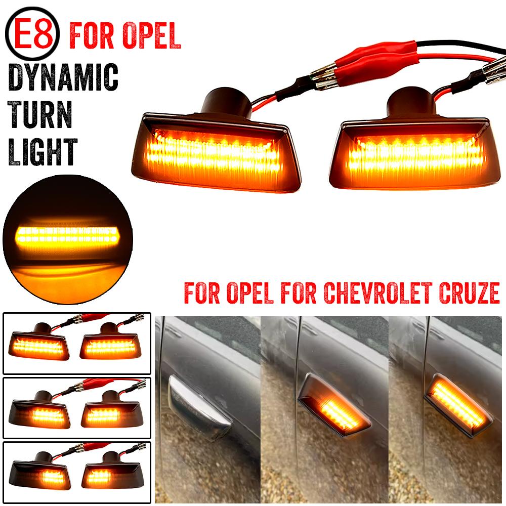 2pcs Dynamic Side Indicator LED Repeater Turn Signal Marker Light Lamp For Opel Adam Astra H GTC VXR Corsa D For Holden Barina
