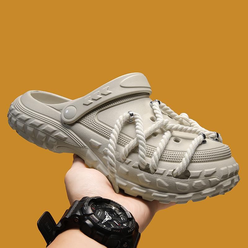 Fashion Designed Men's EVA Waterproof Sandals Thick Bottom DIY Personality Couple's Casual Sandal Mans Beach Slides Outdoor Slippers