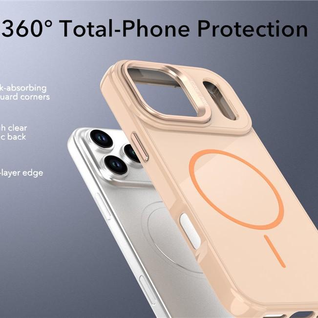 Bright Color Original Magnetic Suction Is Suitable for Apple 17Pro Max Mobile Phone Case IPhone16 15Pro Metal Lens Holder Case.