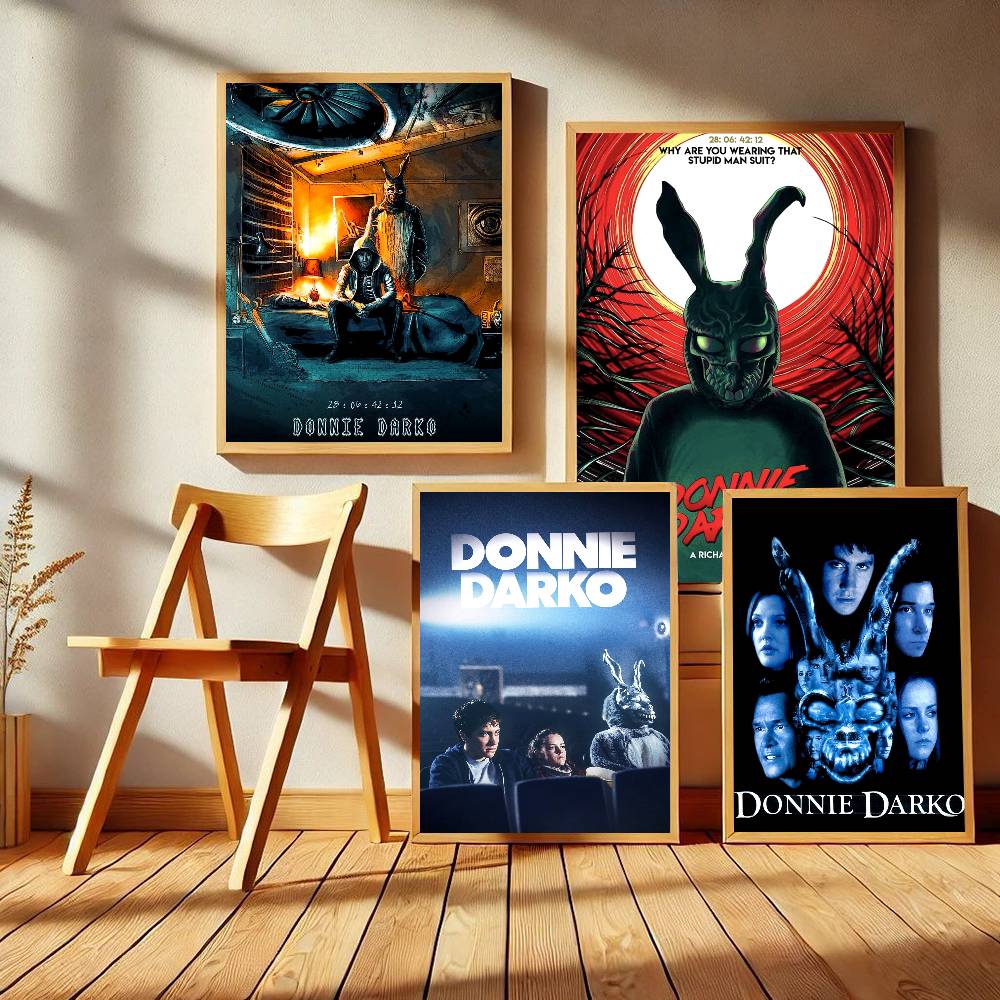Film Horror Classico Donnie Darko Poster Vintage Adesivo Kraft Retro Adesivo Fai da Te Stanza Bar Caffetteria Decorazione Stanza Kawaii