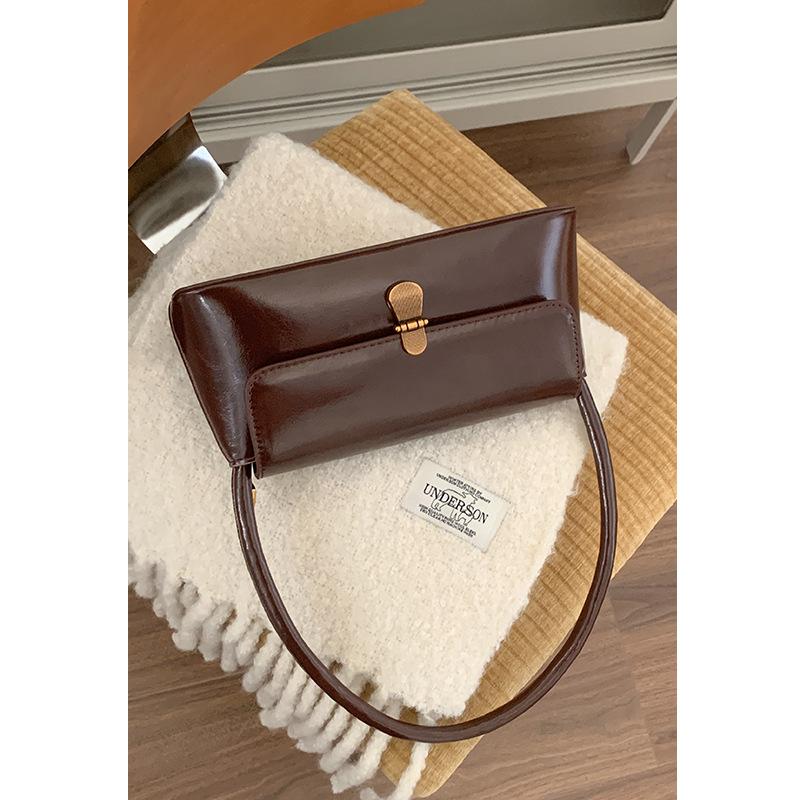 Vintage handbag women's high-end commuter bag 2025 new simple underarm bag niche fashion shoulder bag