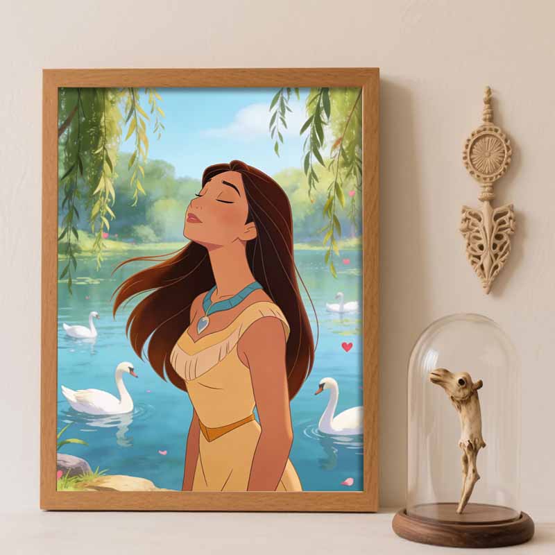 Disney Diamond Painting Kit Classic Pocahontas Home Decor Craft Perfect Gift Idea Diamond Art Round 20x30cm