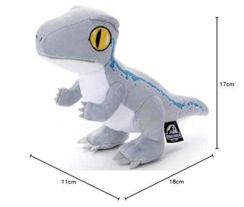 Jurassic World Plush Velociraptor (Blue) Width: Approx. 7.7 Inches (18 Cm)