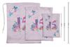 Darling Souvenir Purple Floral Quinceanera Party Supplies Drawstring Pouches Favor Bags 15
