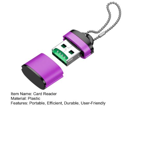 High-Speed USB Card Reader Portable Multi-Slot Adapter for TF/SD Cards, Plug-and-Play Fast Data Transfer Card Reader for Phone Computer Speaker
