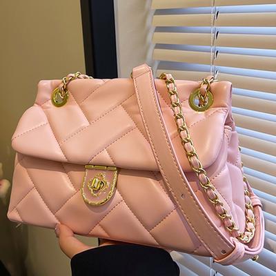 2025 New Fashion Niche Diamond Chain Underarm Bag Women's Korean Shoulder Bag Casual and Fashionable Messenger Bag