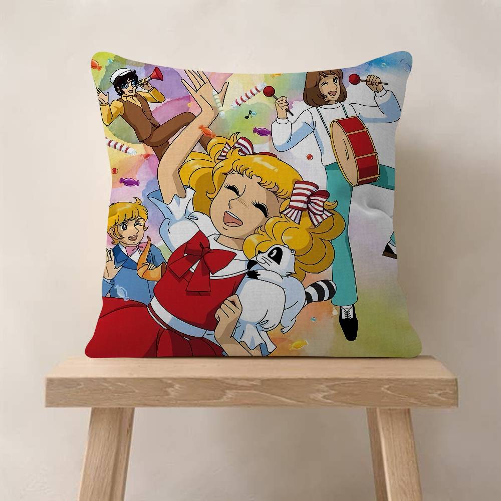 Anime C-Candy Candys Cushion Cover Soft Decorative Square Cushion Covers 45x45cm Pillowcases For Sofa Couch Bedroom