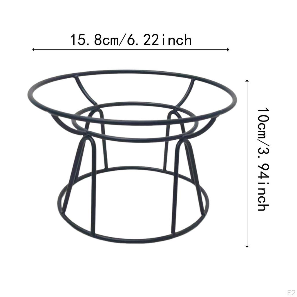 Stojan na misku pro kočku Zvýšený držák misky pro domácí zvíře 15,8 cm x 10 cm Kovová domácnost Černá Zvýšená na vodu a krmivo pro psy