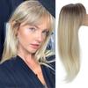Topper Capelli con Frangia Clip-in Ombré Naturale Topper Capelli per Donne