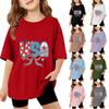 Kids Short Sleeve T-Shirt USA Graphic Print Top Independence Day Casual Summer Tee for Boys Girls