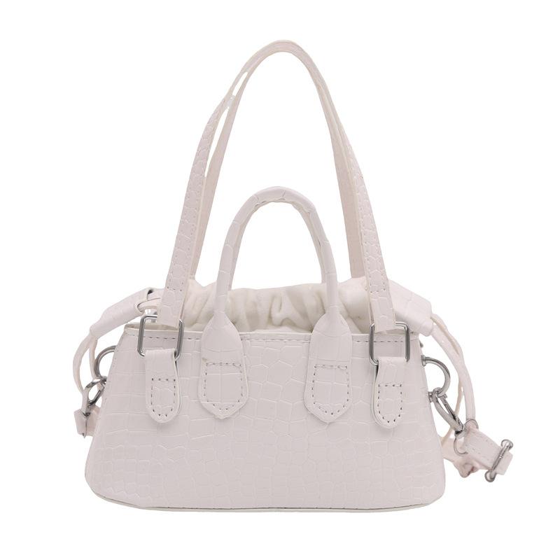 

Versatile casual bag 2 Autumn temperament casual shoulder bag casual temperament messenger bag texture handbag білий