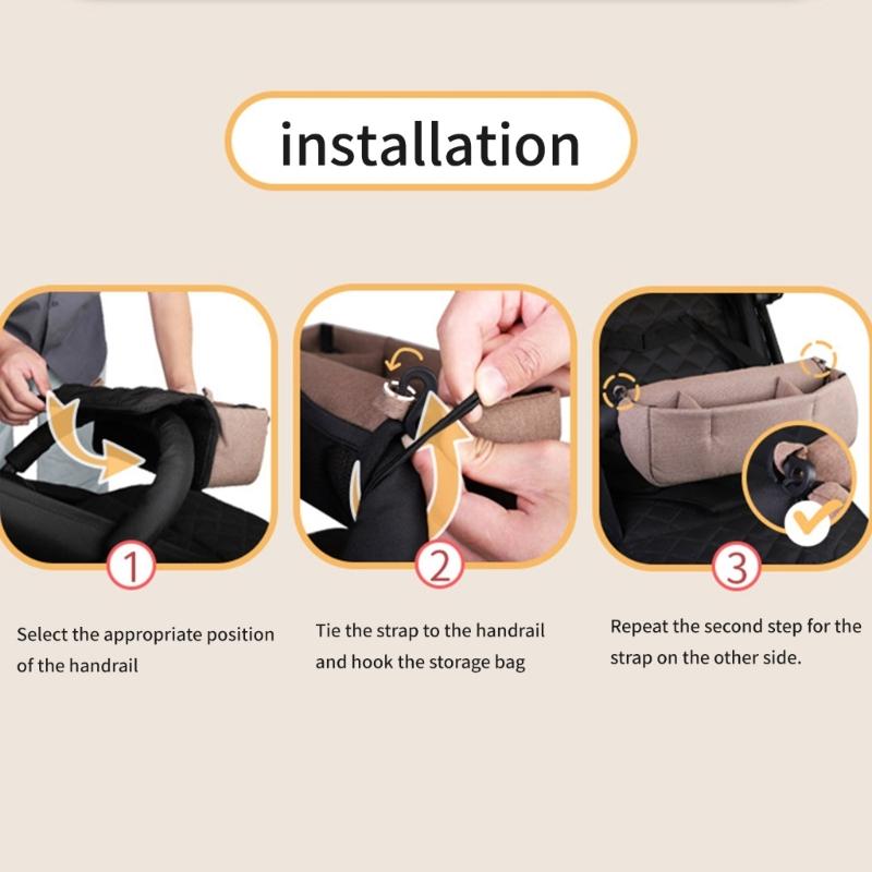 Multifunctional Strollers Storage Hanging Bag with Spacious Compartment for Baby Bottles Toy Snacks Secure Attachment
