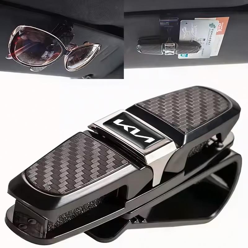 BXAOK1 Car Sun Visor Clip 360 Rotation Sunglasses Ticket Card Clamp For Kia Morning Picanto Rio Stonic Sportage Ceed Optima Forte 5 3 4