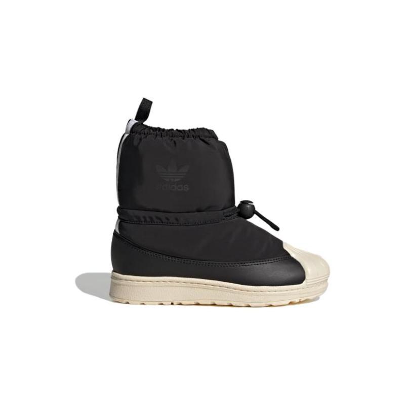 Adidas SUPERSTAR 360 Cushioning Abrasion Resistant Thermal Kids' Boots Kids' Black Sneakers ID9480