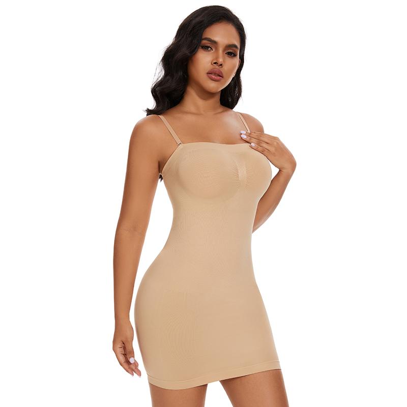 Women Seamless Full Slips Shapewear Bodysuit Under Dress Body Shaper Dresses Sexy Butt Lifter Tummy Control Shaping Corset