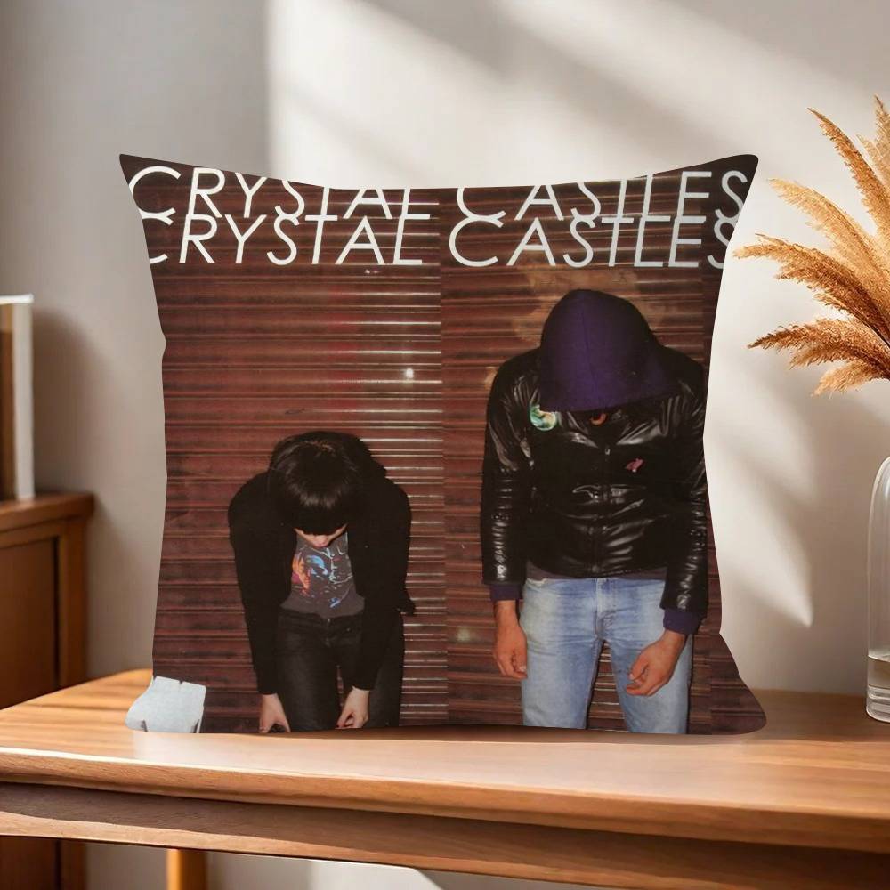 Cushion Cover Car Throw Pillow Case For Sofa Car Christmas Gift Anime Crystal Castles Band