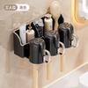 Toothbrush Shelf Wall-Mounted Non-Punching Toothbrush Mouthwash Cup Shelf Mouthwash Cup Set Electric Toothbrush Shelf