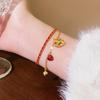 18k Gold Plated Double Layer Zircon Horse Bracelet - Elegant Chinese Style Retro Hand Jewelry
