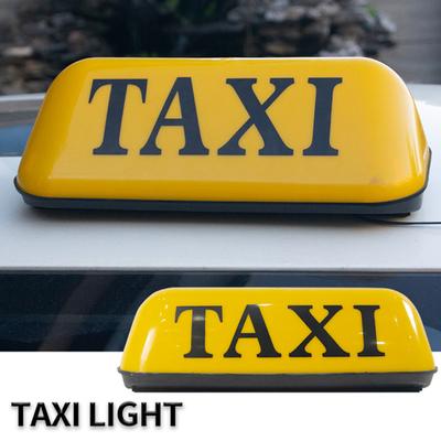 Car Taxi Sign Light Strong Magnetic Base Super Bright Waterproof Universal 12V Vehicle Auto Cab Top Roof Taxi Indicator LED Lamp