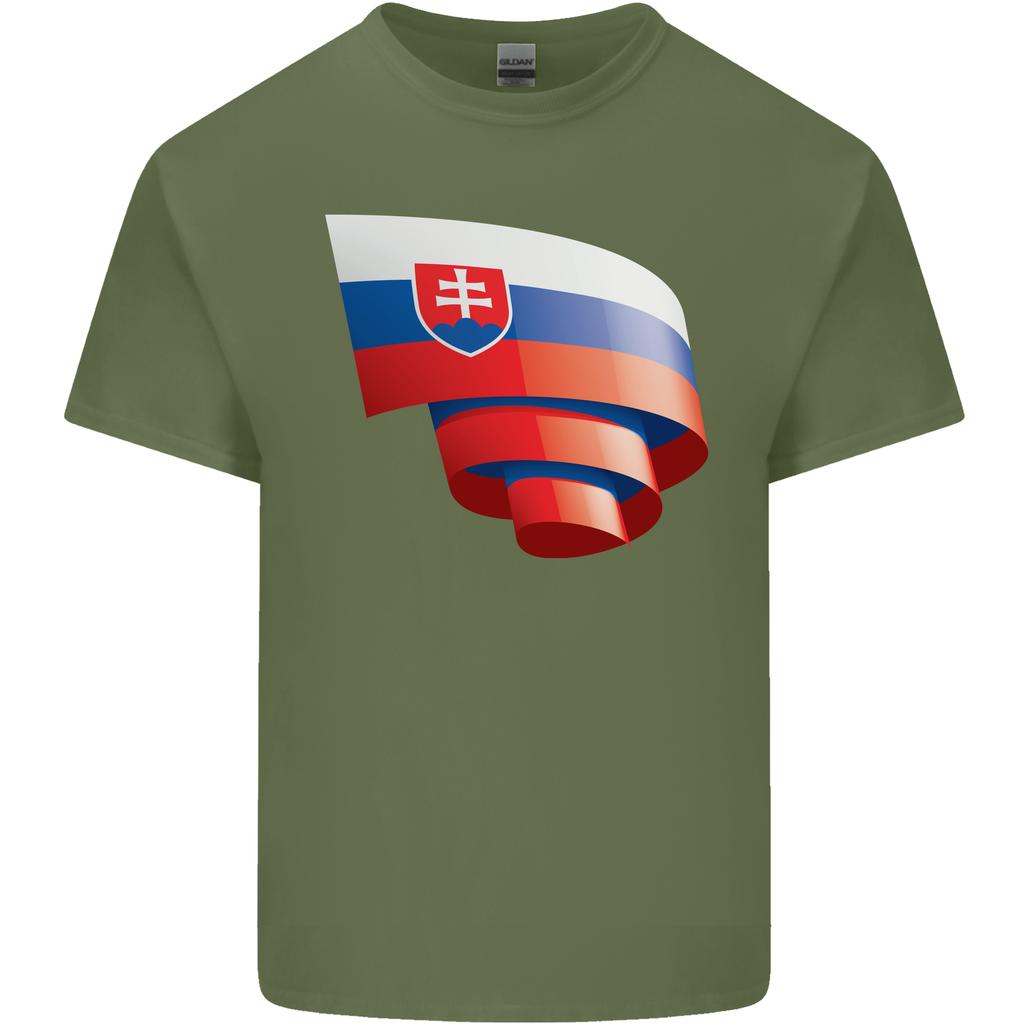 Curled Slovakia Flag Slovakia Day Football Unisexs Light Cotton TShirt